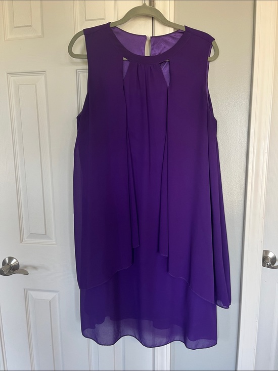 Dresses & Skirts - Purple Sleeveless Layered Shift Dress - Unbranded 1X wedding guest dress